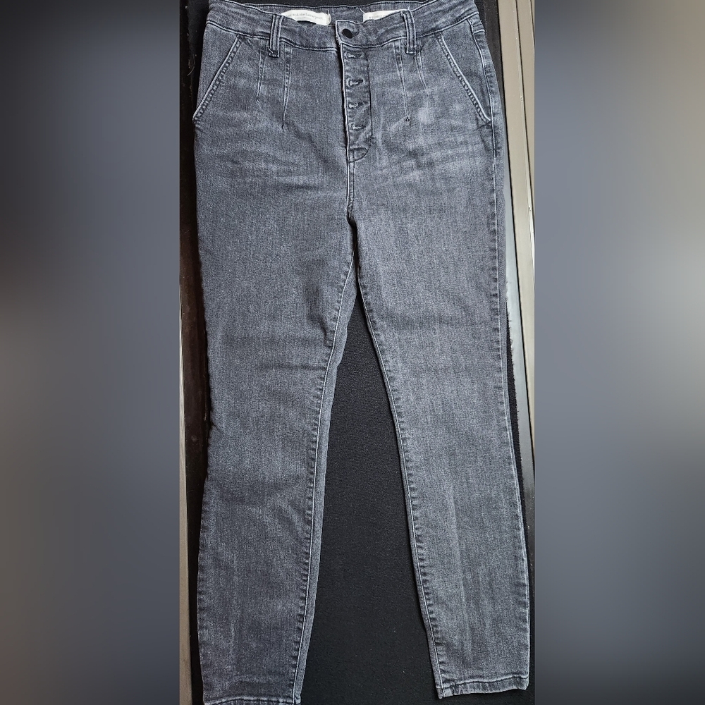 Anthropologie Women's Gray High Rise Skinny Jeans